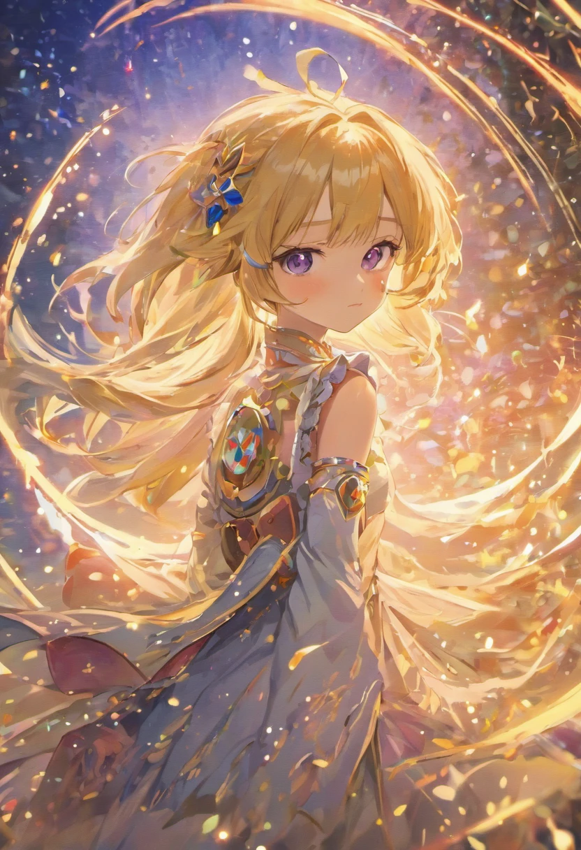 (best quality,4k,8k,highres,masterpiece:1.2),ultra-detailed,(realistic,photorealistic,photo-realistic:1.37),magic girl,japanese anime,cute little girl,moe,purple,petite,cute,Heisei anime, beautiful detailed eyes,beautiful detailed lips,extremely detailed eyes and face,long eyelashes,illustration, vivid colors,anime style,soft light,sparkles,fantasy magic,flowing dress,fantasy landscape