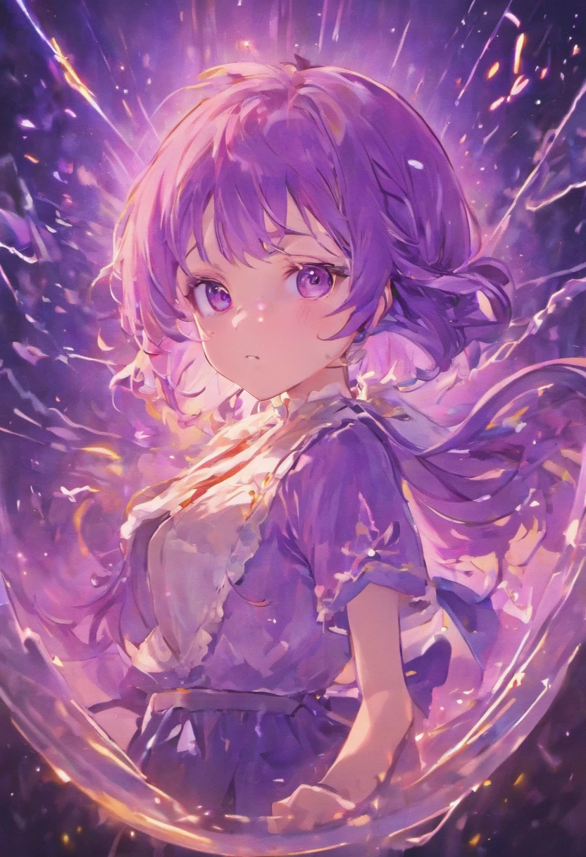 Blueberry Girl,Purple colored hair,Cute loli