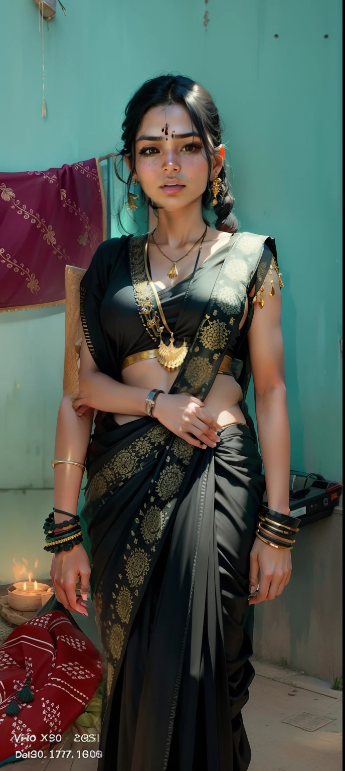 Black sari