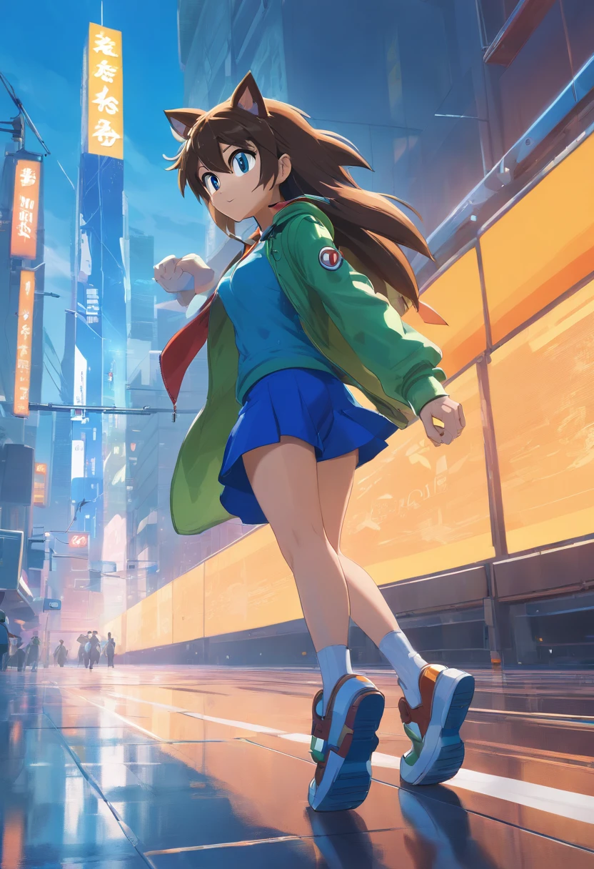 Sonic the hedgehog in spy attire,illustration,oil painting,blurry background,shadow effects,mysterious ambiance,high-speed motion,green color scheme,studio lighting,(best quality,4k,8k,highres,masterpiece:1.2),ultra-detailed,(realistic,photorealistic,photo-realistic:1.37),vibrant colors,sharp focus,adrenaline rush,futuristic setting,stealth,stylish sunglasses,cool gadgets,action pose