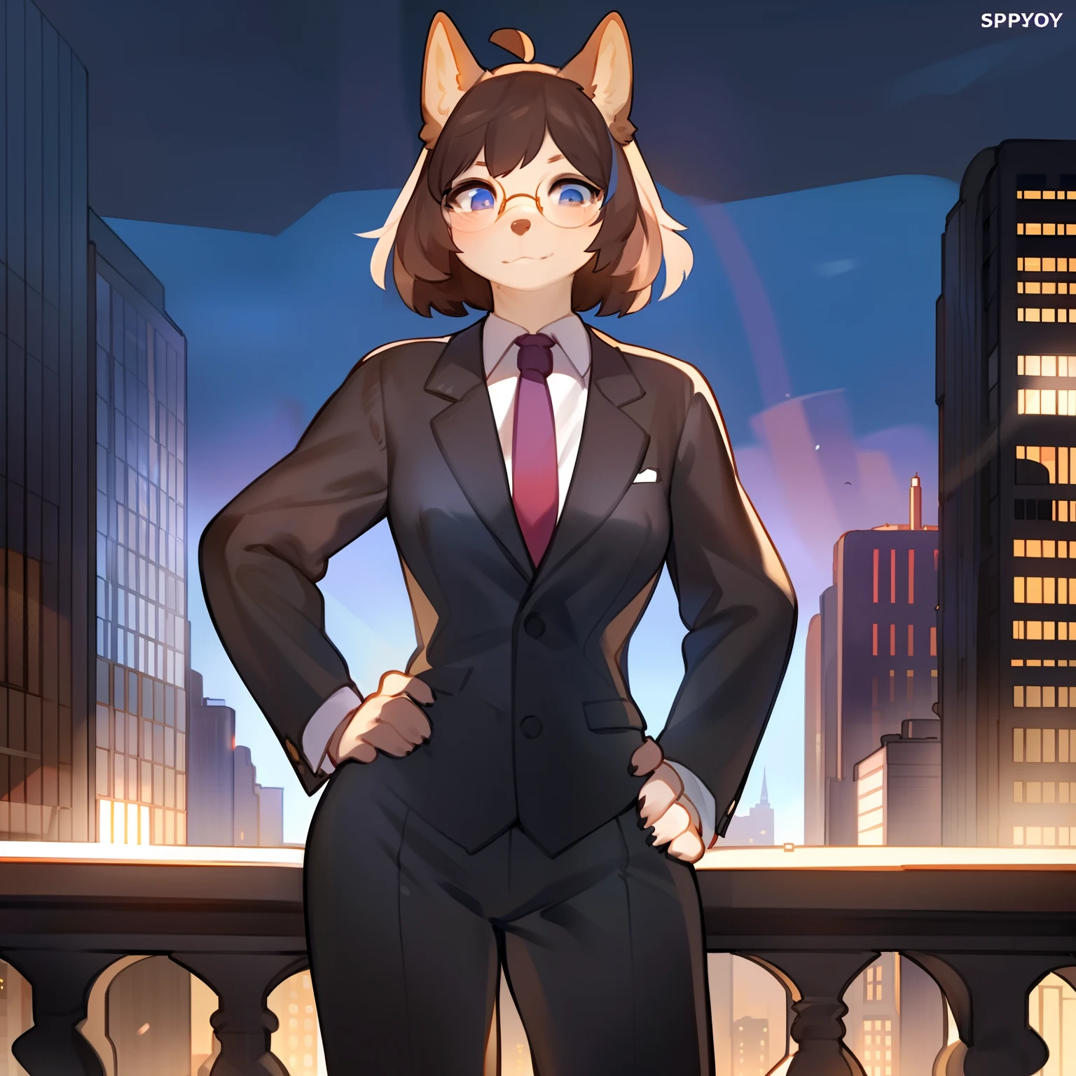 huge,brown hair,Eat villains,Holding the little fox ears in the hand,Teenage girl,short skirt,Teasing the villain,A giant girl taller than a building,穿White过膝袜的,city-destroying,miniature city,low angle of view,shrouded in the villain,White,arrogant,squatting