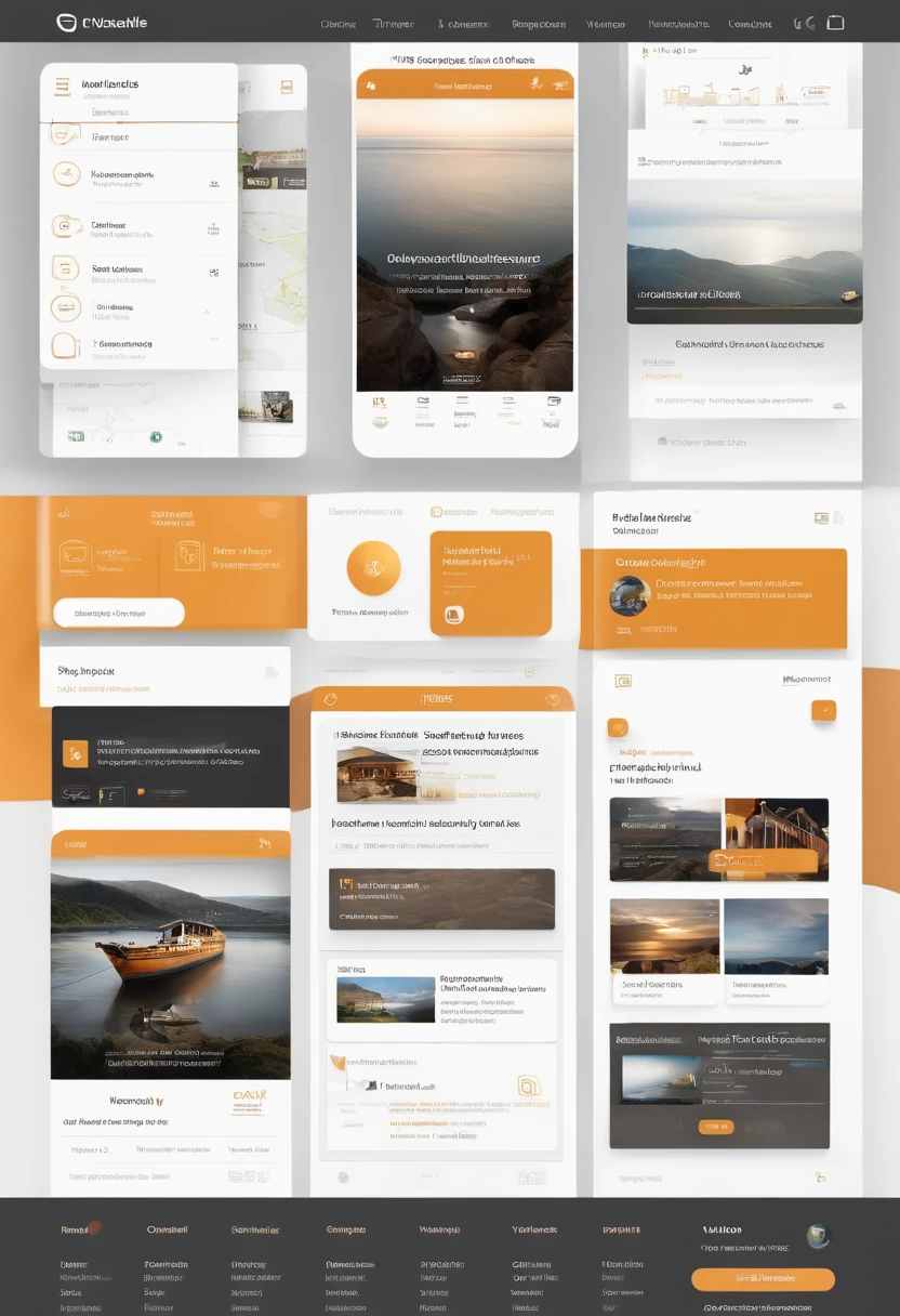 Develop the user interface (UX/UI) de um aplicativo para um site de tecnologia, ensuring intuitive navigation and an immersive experience that reflects innovation and dynamism. As cores predominantes devem ser neutras, transmitindo um ambiente sofisticado e moderno. The application should present up-to-date news and articles about technology in a clear and organized way, offer an efficient search for content and facilitate social interaction between users. Ademais, The interface should provide a robust option for customizing preferences. Crie 15 imagens representando diferentes telas e funcionalidades do aplicativo, incluindo a tela inicial, news page, interface de busca, user profile screen, Social interaction screen and customization options, all with a predominance of neutral colors