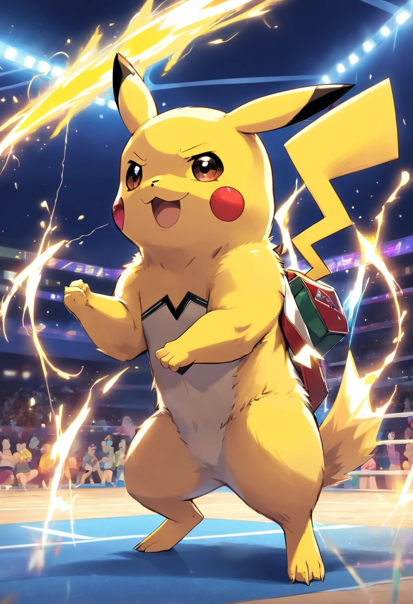 Pikachu bodybuilder,pokemon,fitness club,gym workout,lightning bolt,electric power,strong muscles,ripped physique,energetic,athletic,dedicated,cute and muscular,competitive,powerlifting,endurance training,muscle definition,sweating,inspiration,motivation,teamwork,strong willpower,electric energy,hardcore training,bright yellow fur,cheeks sparkling,electric sparks,fitness trainer,weightlifting,crossfit,cardiovascular exercise,healthy lifestyle,strength and agility,bulging biceps,powerful thighs,heavy lifting,healthy diet,protein shake,strong determination,[dynamic poses],[Pikachu mascot],[electricity:1.1],[bright colors:1.2]