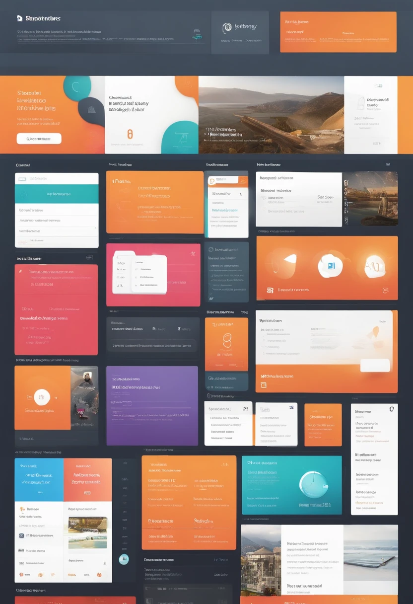 Develop the user interface (UX/UI) de um aplicativo para um site de tecnologia, ensuring intuitive navigation and an immersive experience that reflects innovation and dynamism. As cores predominantes devem ser neutras, transmitindo um ambiente sofisticado e moderno. The application should present up-to-date news and articles about technology in a clear and organized way, offer an efficient search for content and facilitate social interaction between users. Ademais, The interface should provide a robust option for customizing preferences. Crie 15 imagens representando diferentes telas e funcionalidades do aplicativo, incluindo a tela inicial, news page, interface de busca, user profile screen, Social interaction screen and customization options, all with a predominance of colors #4A00E0, #8E2DE2