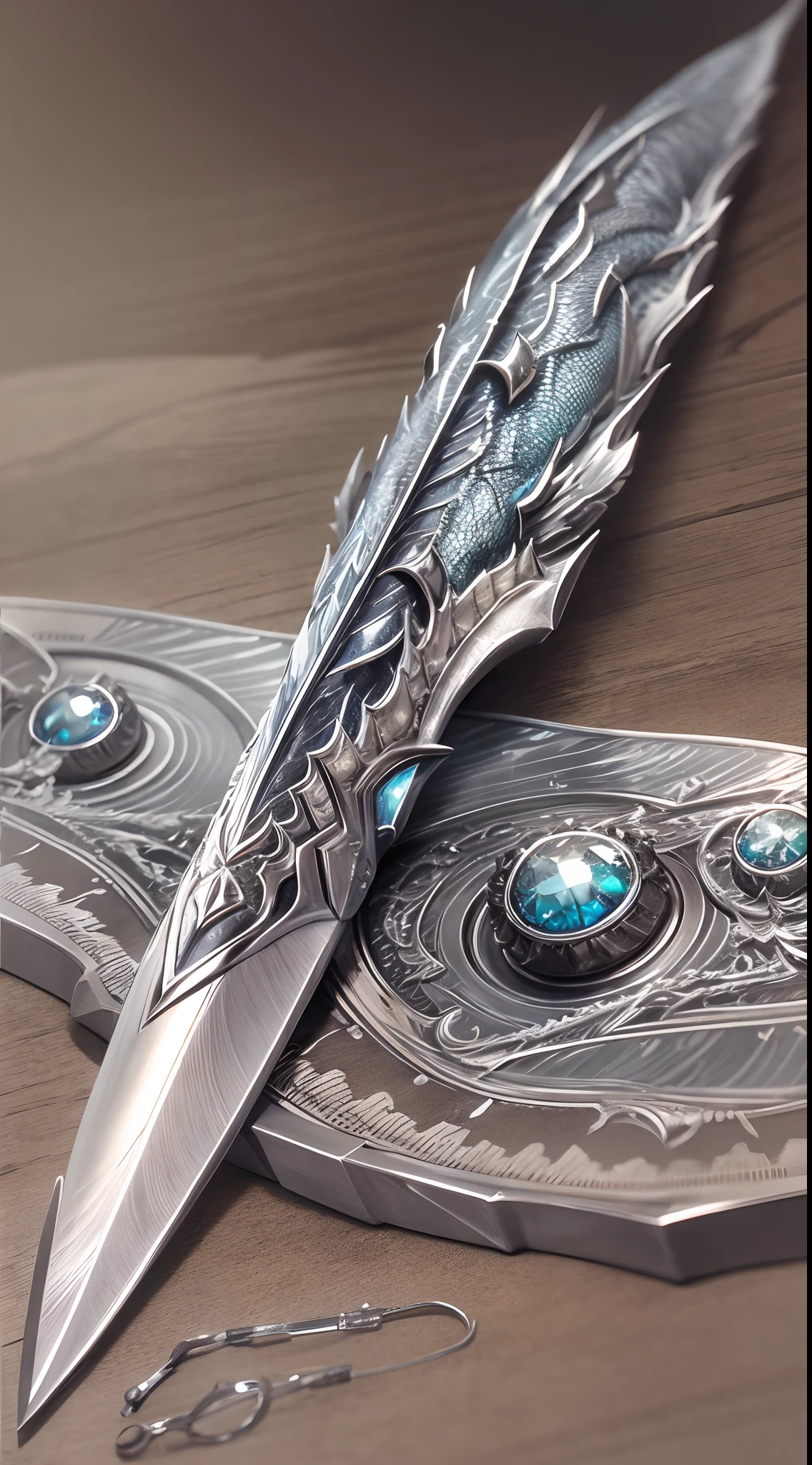 [Silver Dragon] [Sharp, glimmering], [Precise, Thin edges], [Meticulous, Surgical precision]