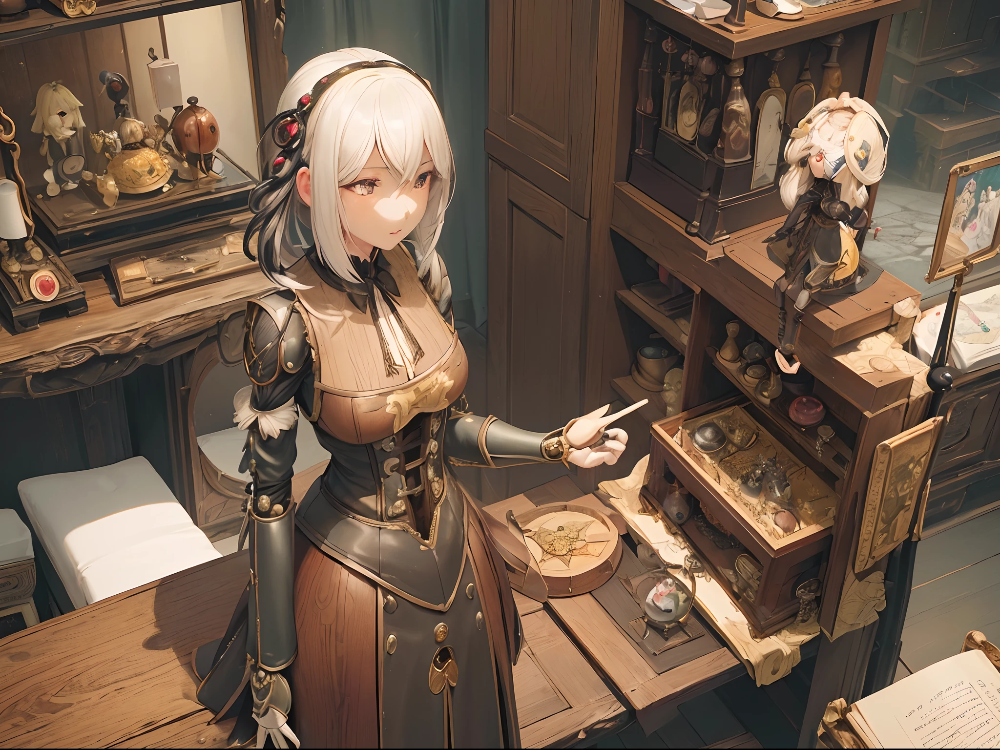 ((Finest quality)),(超A high resolution),(ultra-detailliert),(Meticulous portrayal),((Best Anime)),sharpnes,Clair,Fantasy art with astounding depictions:1.5, (1Female automata,Body made of wood:1.5) --auto