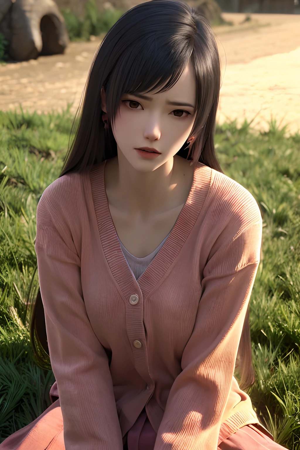 lixiaoyu,stading,grassy fields