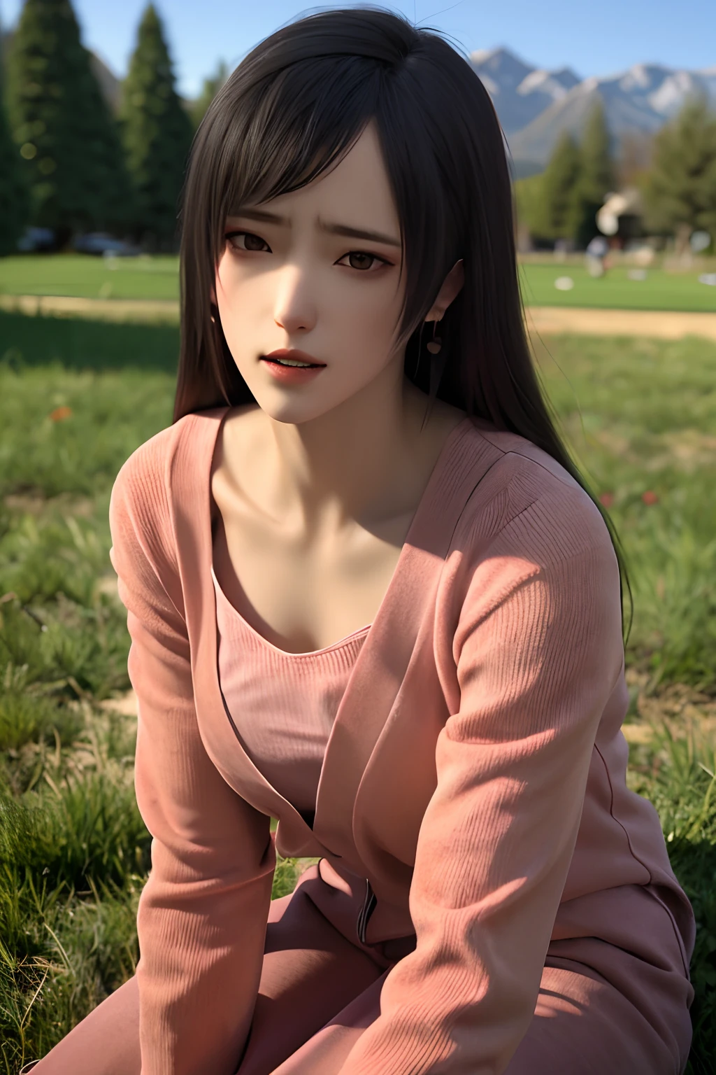 lixiaoyu，stading，grassy fields