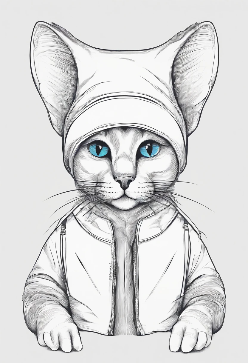 smurf humanoid cat, mushroom hat, whiskers