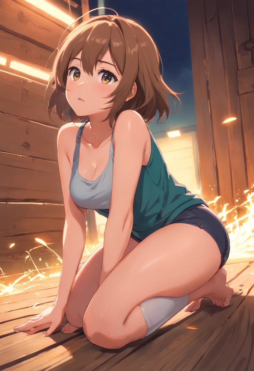 Bath goods glasses nudist jump、Severely torn clothes are scattered around、Unstable buoyancy sandstorm、amazing dynamism、great angle、