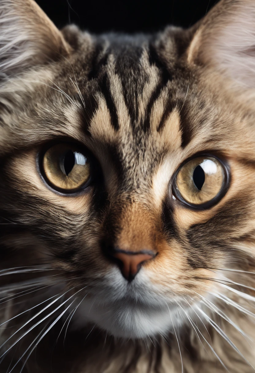 Cute cat,facing at camera,Delicate hair,8K