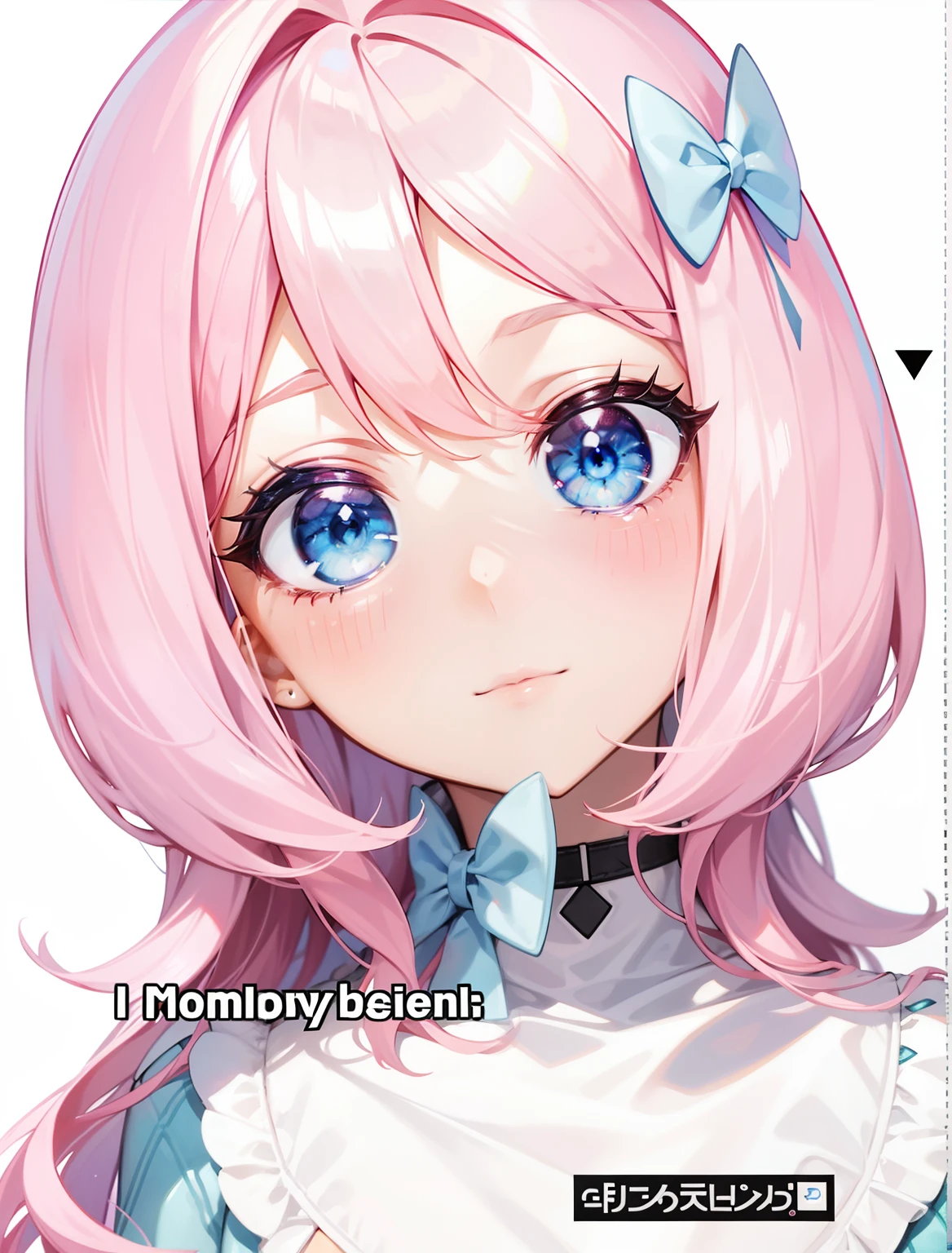 pink hair, Blue Eyes. Delete all characters