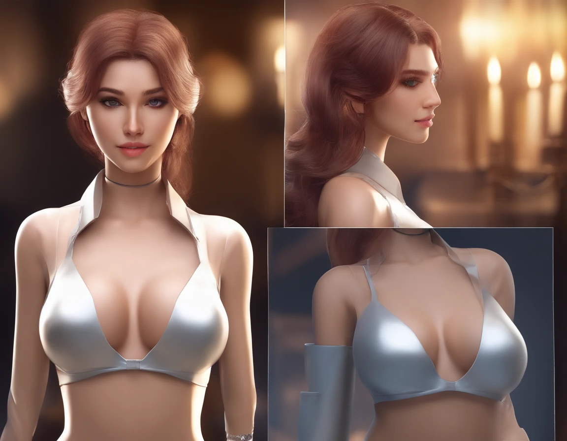 Trabalho Perfeito, Recursos realistas, 1 ruiva pequena forte, 18 anos, dominatrix, uniforme vazada, (((roupa preta transparente e delicada))), olhar sensual, Rosto bonito e perfeito, (((Seios enormes))) , , tiro distante