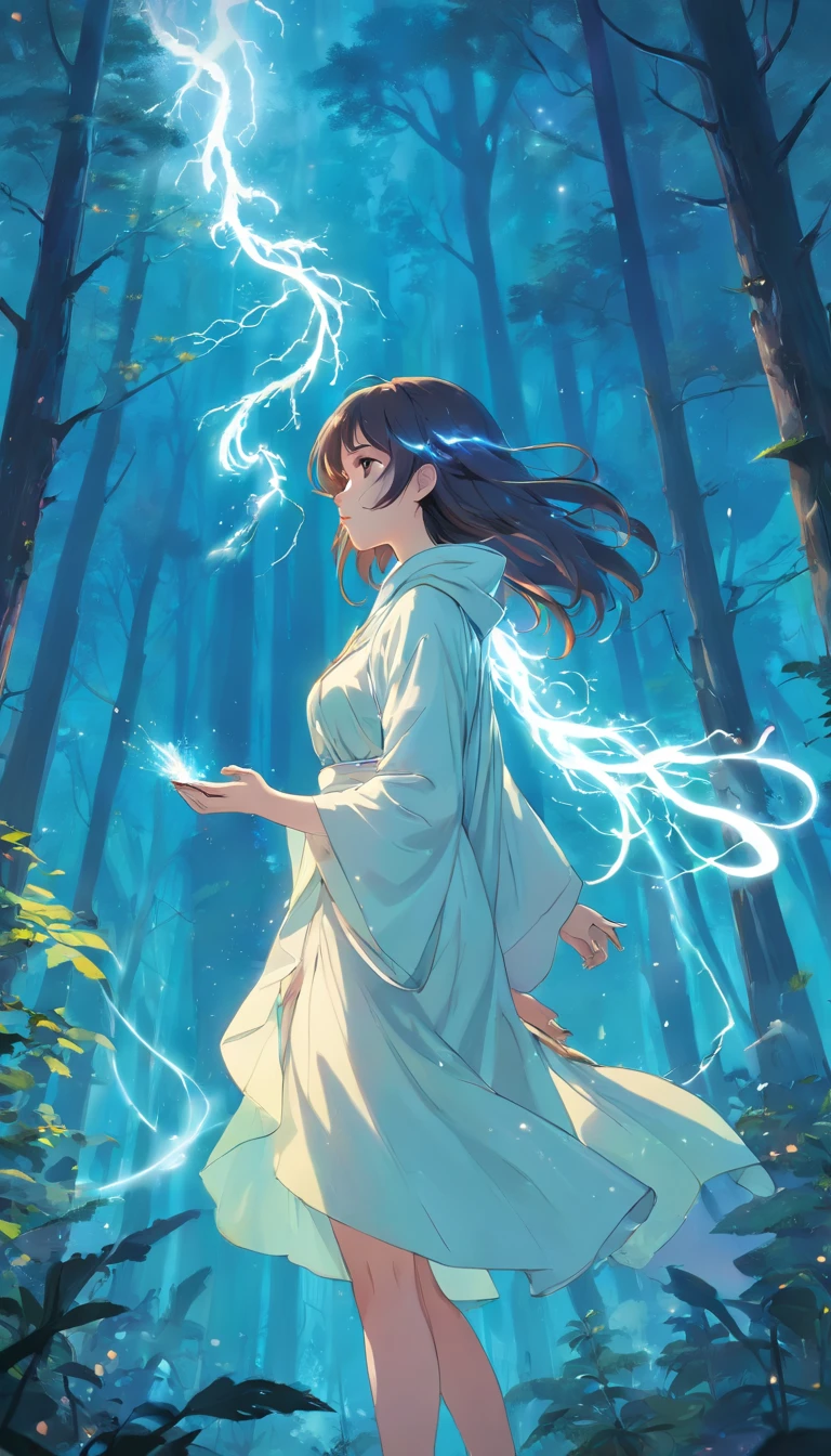 (Best quality, Masterpiece:1.2), ("Smoke" theme:1.1), (full bodyesbian:0.6), (Mysterious smoke lightning), A mysterious light shines in the forest, Stand on a girl captured by realistic splendor. The silhouette of her form is engraved with purpose, Shadows and thick silhouettes blend together,Defines her ethereal presence. In this fascinating portrait, She stared firmly upwards, Embodies the fusion of strength and vulnerability. Isolated and mysterious, She cast an unwavering concentration spell, Her lips pursed intently and gently. Dressed in a flowing white robe, Her hair fluttered in the wind, Imitates the movement of a choppy sea. The exquisite skill of mushrooms:&Vadim Kashin the maximum way:1.5 complex and deep textures in detail, A testament to skill and imagination. In this surreal dream, The forest is full of bioluminescent plants, A range of colors echo the stars above. The mesmerizing chorus of floating deep jellyfish adds a captivating aura to the scene, Their gentle undulations create otherworldly dances in the fog. The juxtaposition of the earth and the ocean, Forests and oceans, Depicted in stark contrast, Each element complements each other in a harmonious symphony. The work breathes life into the ethereal through artist WLOP's fractal halo and cosmic femininity, Infuse the environment with an otherworldly aura. In this enchanting environment, She shines with bioluminescence, Sparkle in a soft haze. Engaging scenes are crafted with complex renderings of octane renderings, Striking a balance between exquisite details and immersive beauty