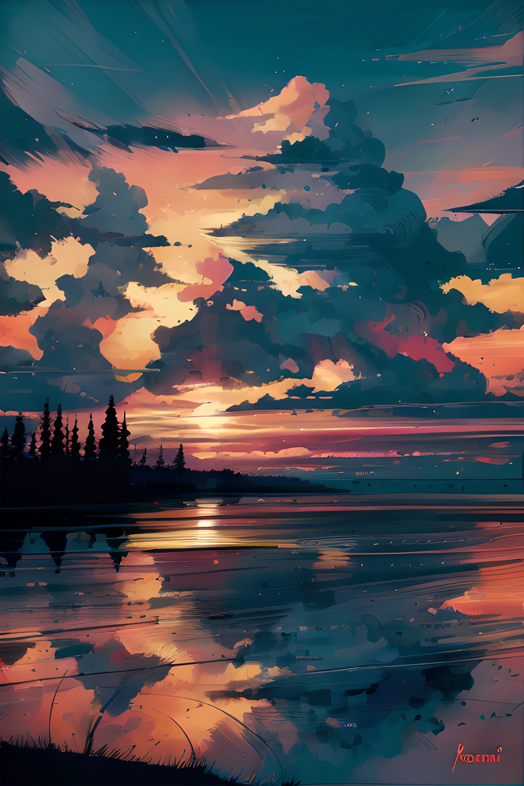 paisaje, No hay humanos, Cielo, reflecion, Naturaleza, Agua, cielo nublado,