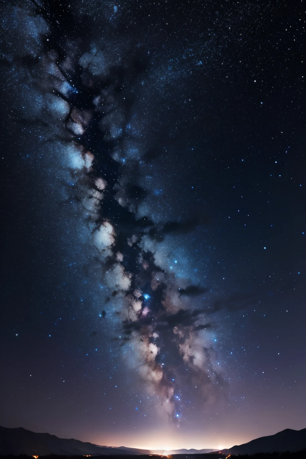 Unlimited starry sky, dark blue tint, Magnificent views of the universe