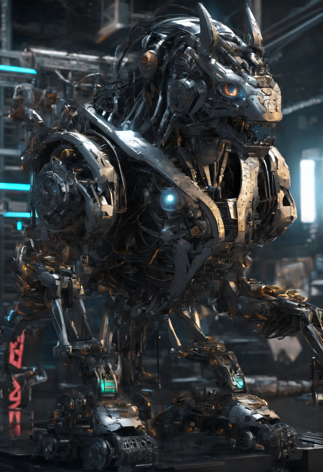 Mechanical Monsters Bats and chickens and snake and lion chimera