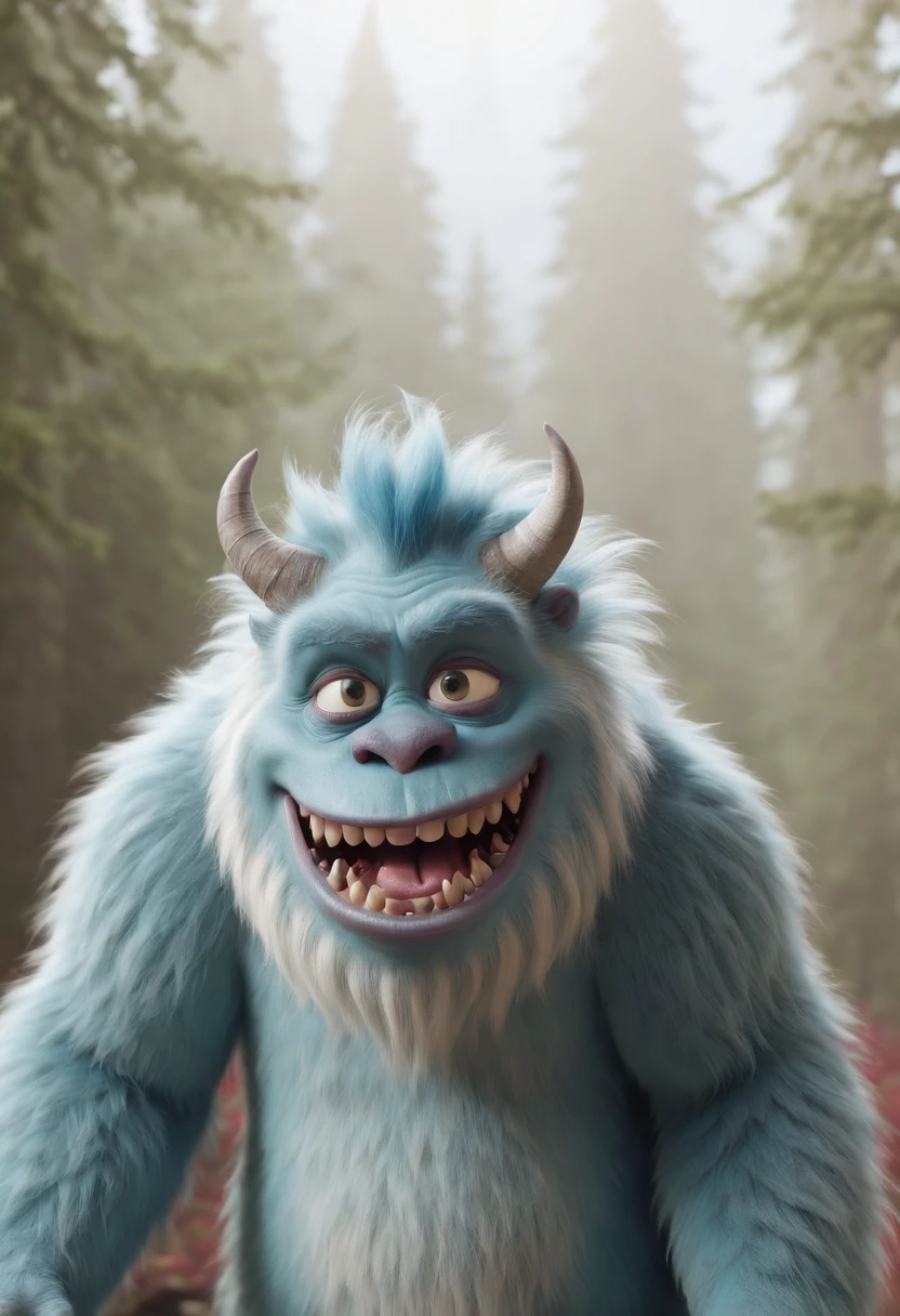 3d render, fluffy, funny, monster, ((Best Quality, 8K, Masterpiece: 1.3)),