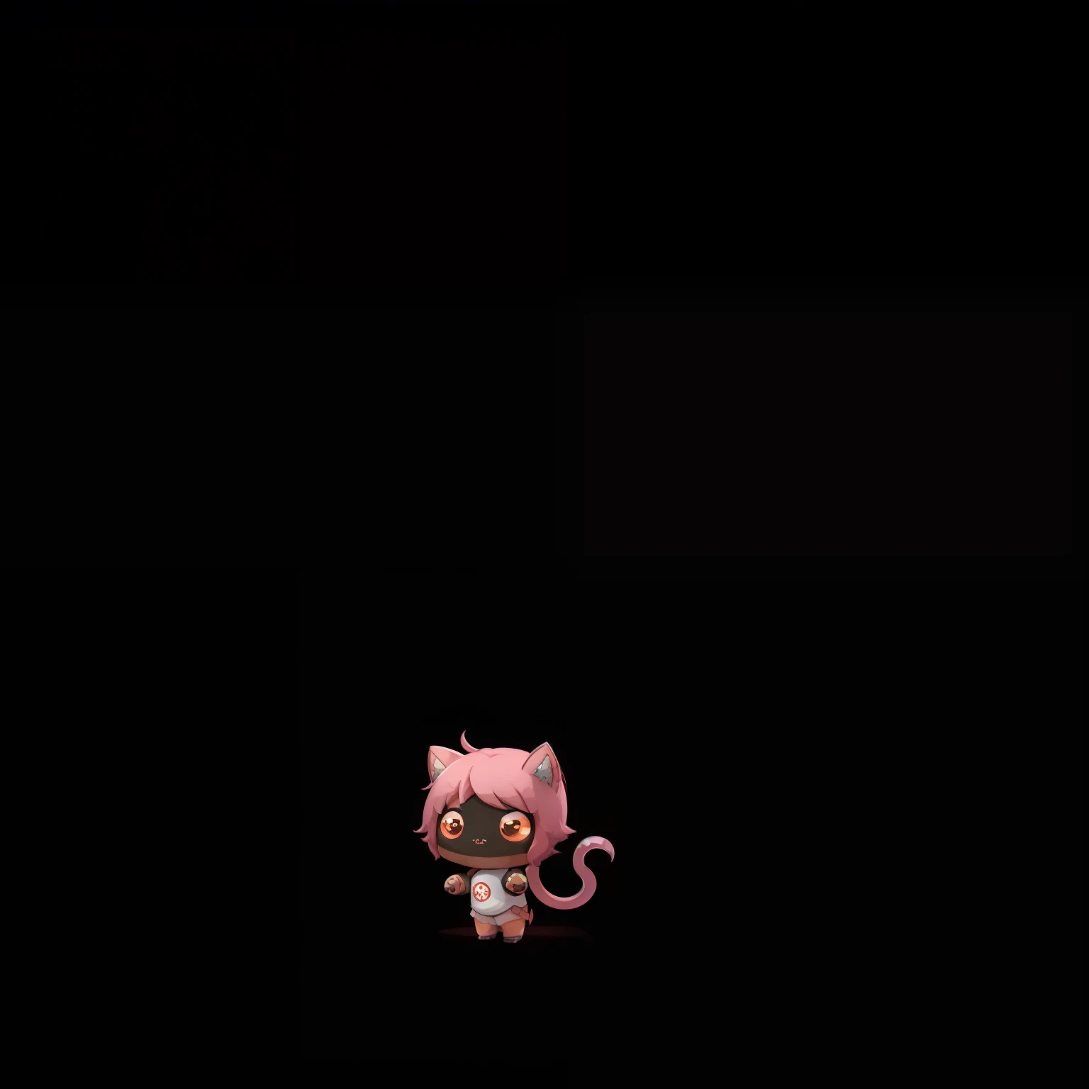 super high image, super detail, super high resolution, chibi, chibi character, deformed, small and cute monster, paw pose