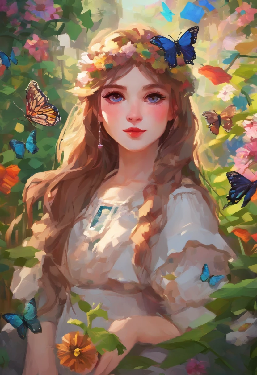 a girl in a garden,beautiful detailed eyes,beautiful detailed lips,extremely detailed eyes and face,longeyelashes,natural garden scenery,oil painting style,soft and delicate brushstrokes,rich colors,smooth blending,dramatic lighting,impressionist-inspired background colors,beauty in nature,butterflies fluttering around,serene atmosphere
(best quality,4k,8k,highres,masterpiece:1.2),ultra-detailed,realistic:1.37,HDR,UHD,studio lighting,ultra-fine painting,sharp focus,physically-based rendering,extreme detail description,professional,vivid colors,bokeh,portraits,landscape