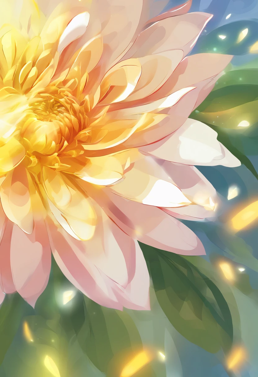 There are yellow flowers with stars in the background, a glowing delicate flower, Giant Dahlia Flower Head, Luminous flowers, Close-up of giant dahlia flower head, photorealistic detailed picture, Beautiful flowers, Drawing flowers, Yellow glowing magic, Rendered illustration, photorealistic highly detailed, Photorealistic Illustration, Highly detailed photorealistic, more detailed illustration, Beautiful glowing backlight, Light Bloom Sunlight, Hyperrealism, cinematic lighting, chiaroscuro, UHD, UHD, masterpiece, anatomically correct, super detail, high quality, award winning, best quality, highres, highres, 1080P, HD, 4K, 8k, 16k