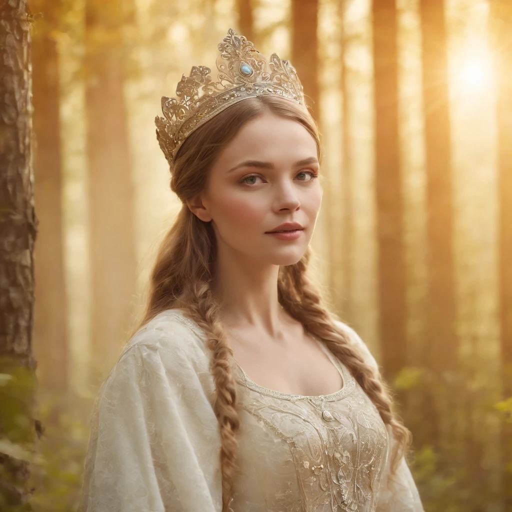 Illustration for a traditional Russian fairy tale "Vasilisa is beautiful",upper body