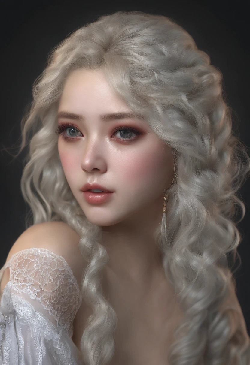 (Best quality, Ultra-detailed, photo-realistic:1.37), 2girls, twins, Ethereal, Stunning detail faces, Flowing white hair, Long eyelashes, captivatinggaze, Perfect lips, Glowing skin, Staggering numbers, Korean underwear, Black thigh stockings with garters, strappy heels, intricate tattoos, Wear a collar, In the bedroom at home, Incredible level of detail, Soft lighting, Vibrant colors, full body shot of.
