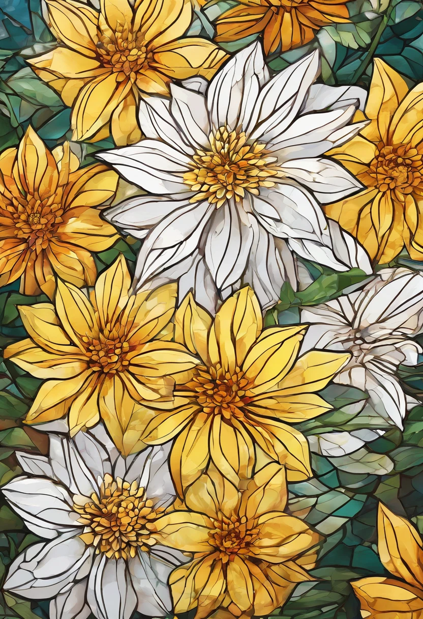 There are yellow flowers with stars in the background, a glowing delicate flower, Giant Dahlia Flower Head, Luminous flowers, Close-up of giant dahlia flower head, photorealistic detailed picture, Beautiful flowers, Drawing flowers, Yellow glowing magic, Rendered illustration, photorealistic highly detailed, Photorealistic Illustration, Highly detailed photorealistic, more detailed illustration, Beautiful glowing backlight, Light Bloom Sunlight, Hyperrealism, cinematic lighting, chiaroscuro, UHD, UHD, masterpiece, anatomically correct, super detail, high quality, award winning, best quality, highres, highres, 1080P, HD, 4K, 8k, 16k