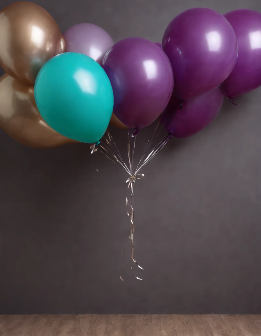 purple balloon background background if this is what you need, or wish to create, in the style of pun-laden pop art, dark bronze and teal, digitally enhanced, subtle tonal variations, flat backgrounds, installation-based, repetitive