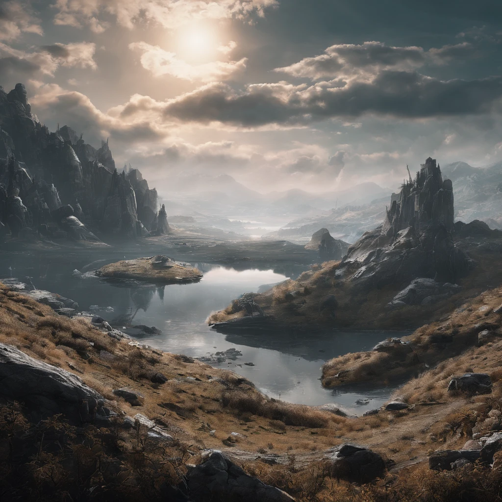 Magnificent view,Landscape photography in the forest Professional high quality nature digital photography,rainy evening,Spring flower bush in moonlight,precipice,Eau,Megalithic groups of different shapes,foggy sky,Traces of rain,Nightmare vision,Dark fantasy plot,Perfect and excellent composition,8K分辨率,the detail,Ultra-wide-angle long-range shooting,Simple and beautiful,Minimalist,Nero+blanche+ash+Cyan tones,Jack Guzman's environmental art photography,realisticlying,vividness, A detailed, stunning skies,Colorful clouds float, best qualtiy, high qulity, absurderes,unmanned background,The is very detailed、Detailed lighting shadows,Trends on ArtStation、iintricate、high detal、dramatics、(Volumetriclighting:1.2)hdr shot。(Ultra vision+Super deep view+ultra-wide-angle:1.2)(realisticlying:1.4)tmasterpiece、high high quality、Beautiful photography、globalillumination