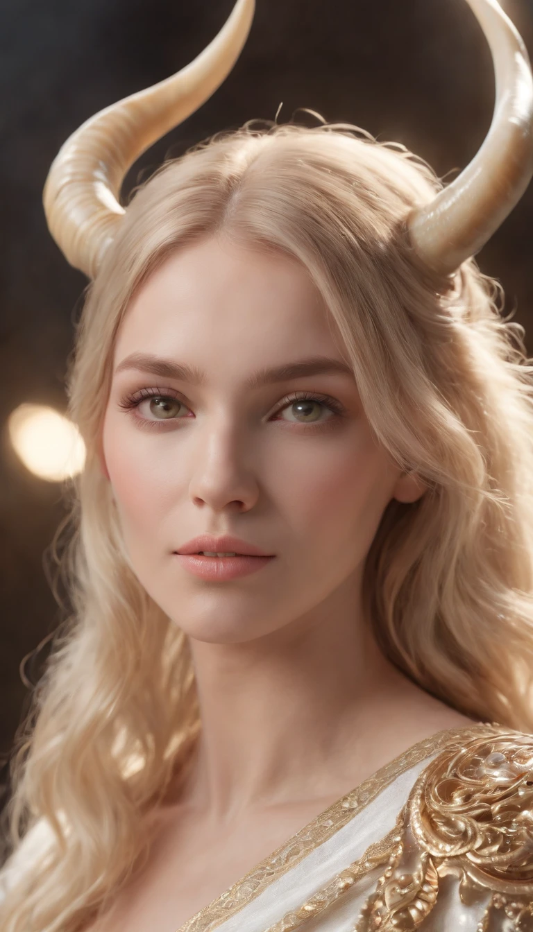 (best quality,4k,8k,highres,masterpiece:1.2),ultra-detailed,(realistic,photorealistic,photo-realistic:1.37), Taurus anthropomorphic Angel:1.7, (Ox horn:1.3), medium shot, glowing light eyes, golden hair, Golden crystal glass material, royal flash noble, sacred, Very bright colors,Light particles, with light glowing,Mshiff,wallpaper art,UHD wallpaper, (Paired with Canon EF 35mm F/1.4L II USM lens for versatile compositions:1.2)