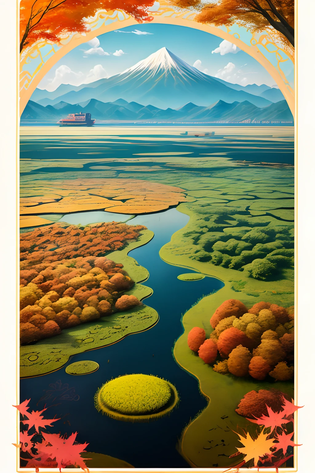 Luhua autumn Hangzhou Bay wetlands poster