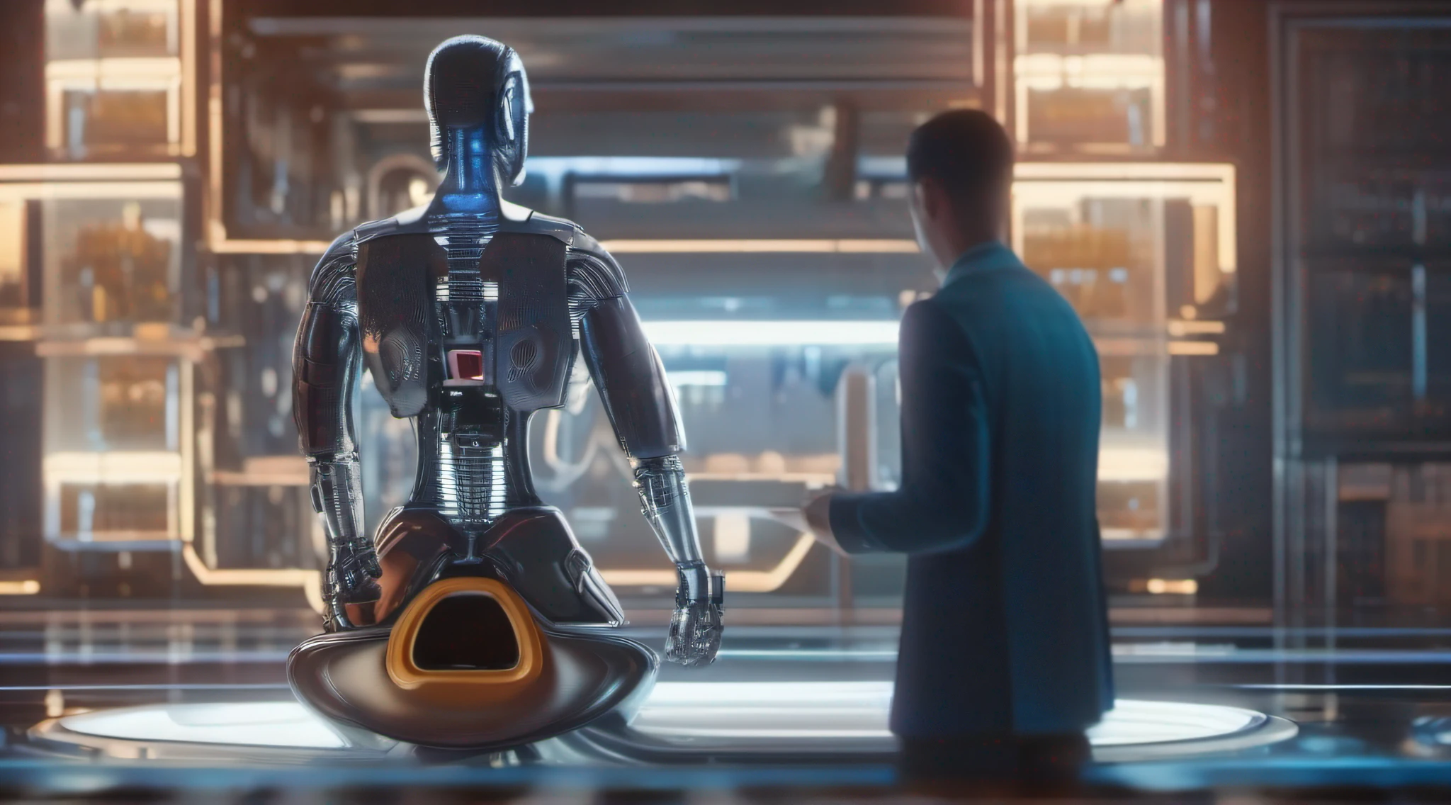 an image depicting the synergy between humans and machines, the importance and value of being human, showcasing how mastering AI tools can bring them together, perfect composition, aesthetically appealing, hyper realistic, 8K, UHD, cinema 4D