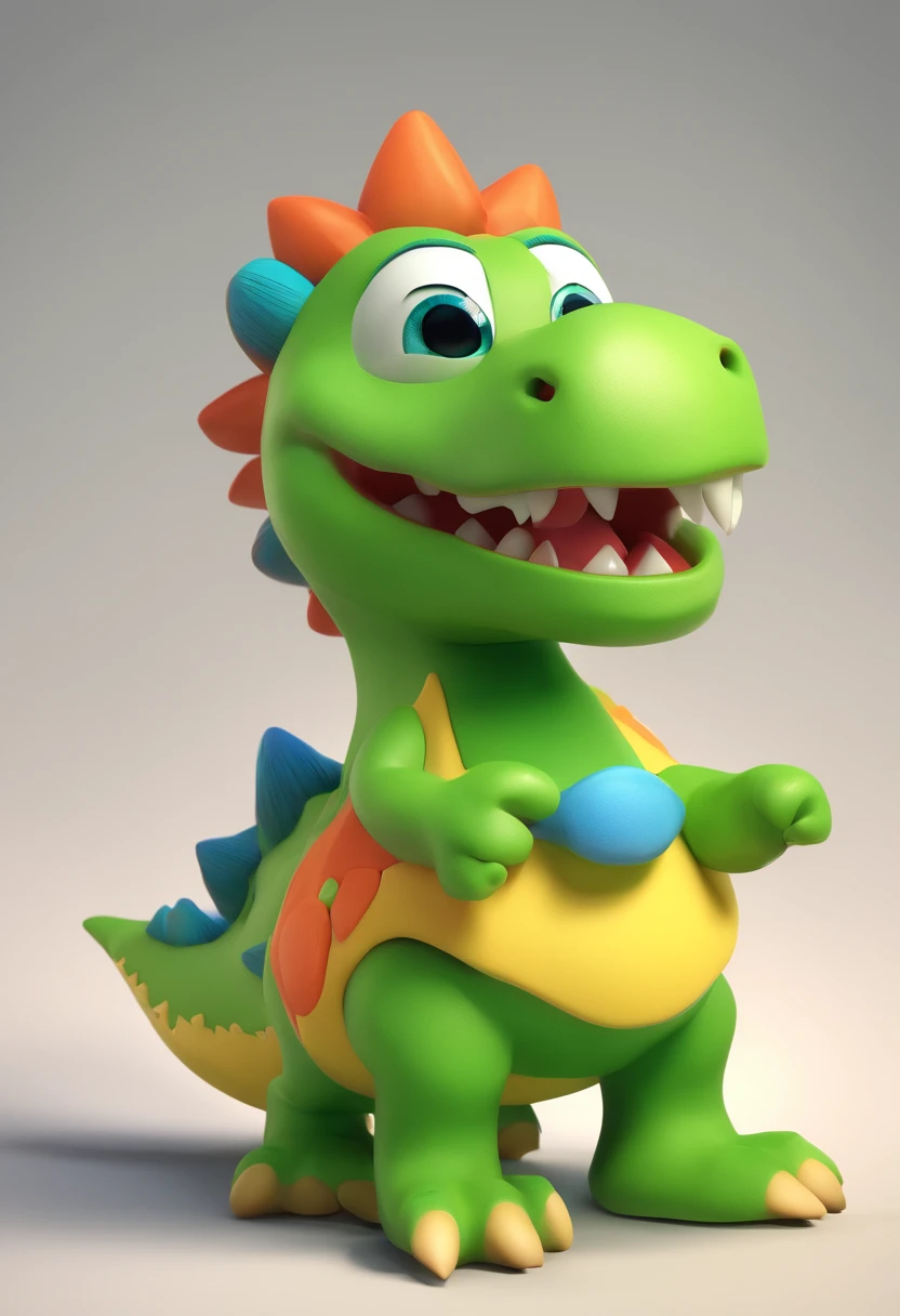 Little green dinosaur，cartoony，adolable，best qualtiy，Masterpiece，chubbiness，Round