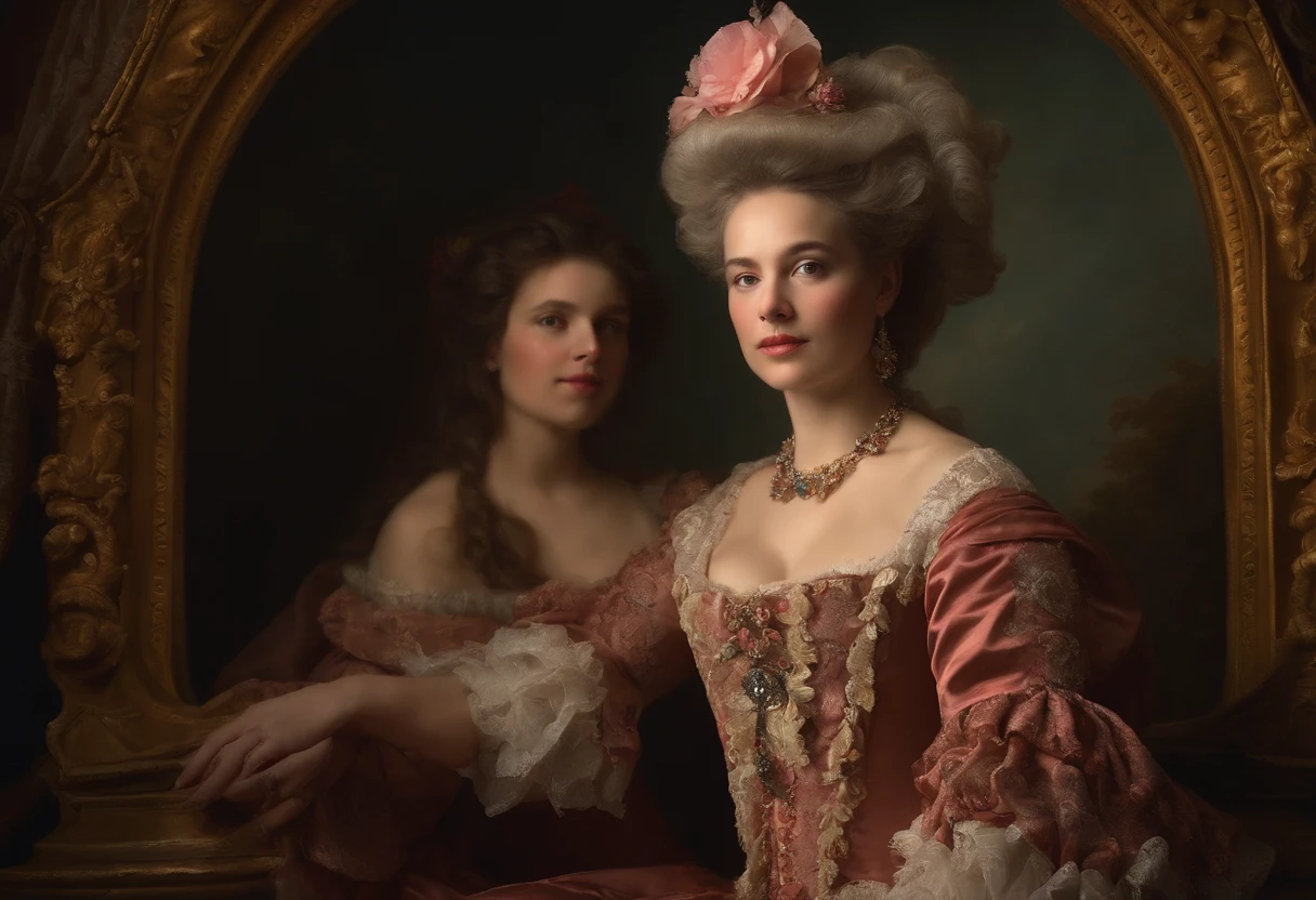Masquerade Party,18th century art, ornate, Rococo Portrait, Adelaide Labill - Giard, Rococo-style portrait, Rococo art style, Rococo Art, by Adélaïde Labille-Guiard, by Jean-François de Troy