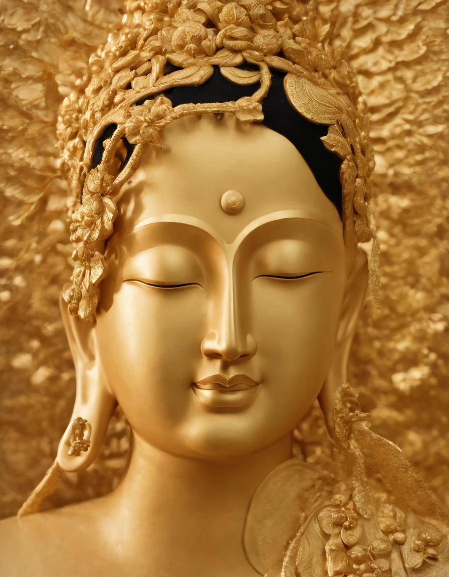 a woman's head with the eyes of gold buddha, hd png download, in the style of horace pippin, terracotta, relief, frank quitely, chinese ink paintings, albert dubois-pillet, transcendental