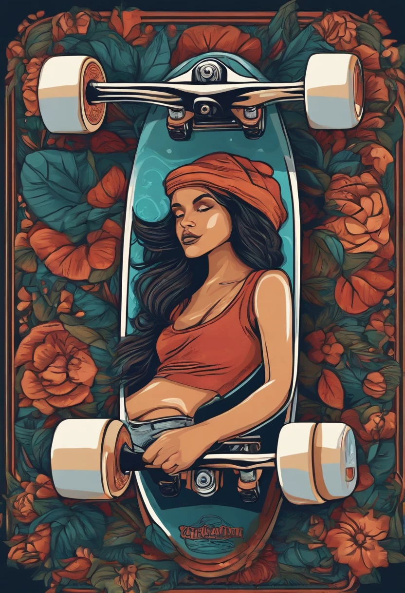 skateboard art illustration