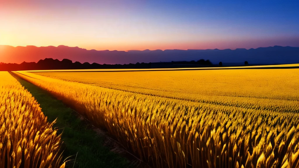 Golden wheat fields,softlighting,k hd,rendering