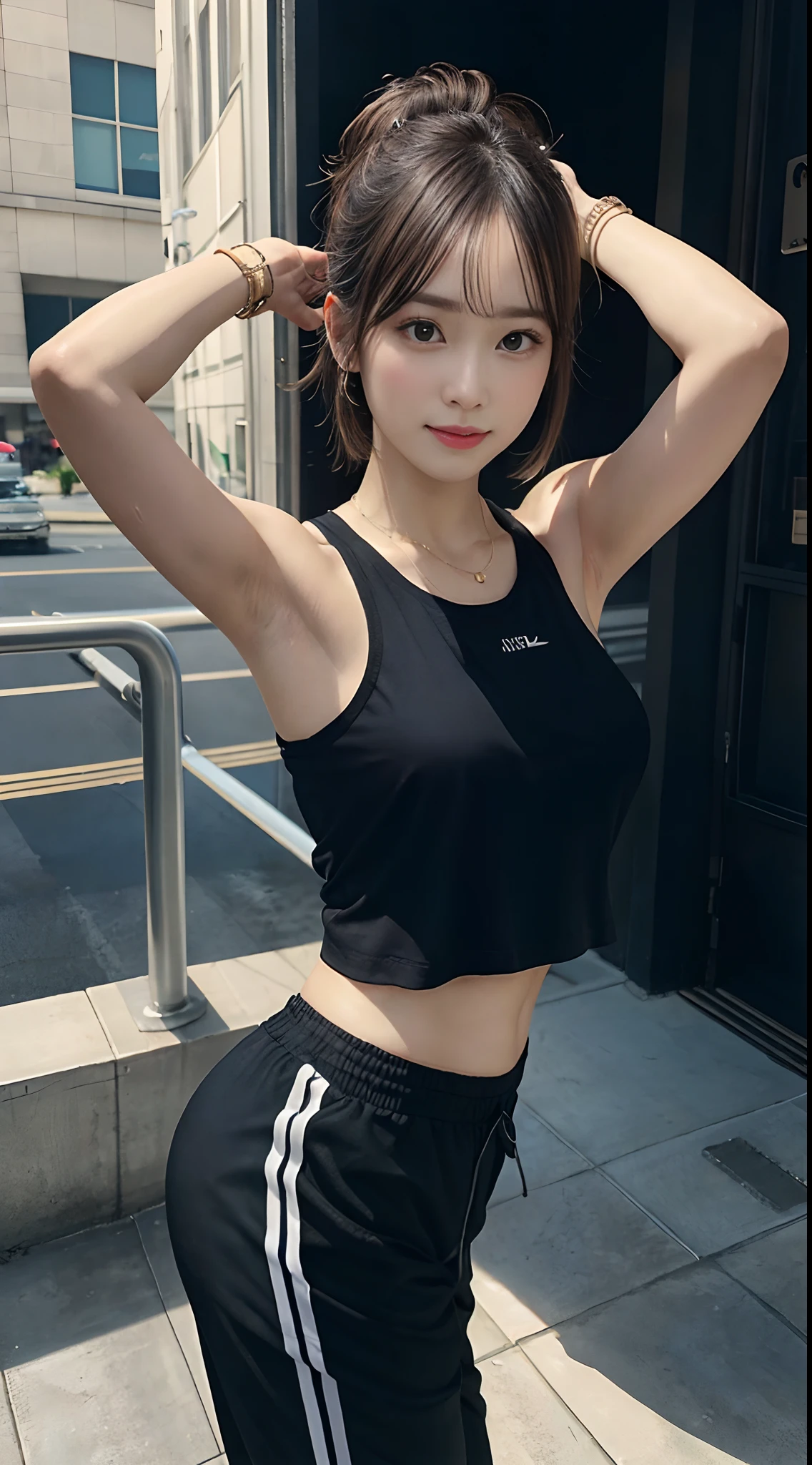 (highest quality,8k,masterpiece:1.3,),(超A high resolution,Realistic:1.4,RAW Photos),(Very detailed,Ultra-Dense Muscle,Caustics),(Singing Japanese idol), (Men staring at my crotch at the Shibuya crossing),(Skirt rip),8-year-old,last month of pregnancy、cute,Laughing with your mouth open,Japanese,Black-haired,ponytail,See-through tank top、Very small tank top、Tank tops that expose half of the chest、Navel exposed、top mini skirt、No underwear、Nude Model、Very large breasts,pronounced nipples、Expose;Showing off your crotch to the audience、Boldly open your legs、Accentuated crotch、Photo on the lap、Looking at the camera,Focus on the thighs,(Camera position is low:1.1),(Low Angle:1.1),(vision:1,3),SpotLight,Light、Hairless