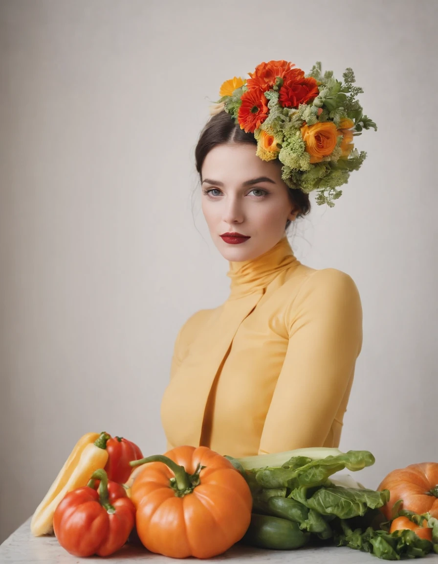 a woman laying on a pedestal with a bunch of grapes ,  professional photography