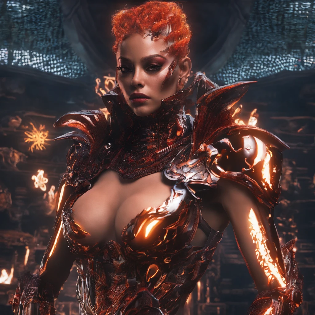 Fire Demon City Golden Shadow Lord Platinum Silk Girl Very Detailed Ultra Realistic Face Ultra Detailed Action Shots Masterpiece Wide Angle Environment Movie Scene Movie Scene Lord Dracula leads an army to arm demons in surreal warfare,Bright orange gold flowing short hair 32K(tmasterpiece,k hd,hyper HD,32K)boxing gloves,Silver Skull Abandoned Area of the Pond,Indigo Skull King ,Hold the steering wheel in your hand (The skeleton is realistic:1.4),,Silver skull flower ornaments,Petals flutter,Colored ball head,Hold your head high,Be proud,The nostrils look at people, A high resolution, the detail, RAW photogr, Sharp Re, Nikon D850 Film Stock Photo by Jefferies Lee 4 Kodak Portra 400 Camera F1.6 shots, Rich colors, ultra-realistic vivid textures, Dramatic lighting, Unreal Engine Art Station Trend, cinestir 800,Hold your head high,Be proud,The nostrils look at people,Tsundere,Petals flutter,Petals flutter,Sprinkle with gold dust,Fluttering,Impeccable,( reasonable design, Clear lines, High sharpness,Best quality, Very detailed skeleton, The skeleton of a masterpiece, offcial art, movie light effect, Boxer 32K(tmasterpiece,k hd,hyper HD,32K)short detailed hair,Martian ,Red Flame Maiden ,Copper protector (realisticlying:1.4),Python pattern robe,Bright orange tiara,Snowflakes fluttering,The background is pure,Hold your head high,Be proud,The nostrils look at people, A high resolution, the detail, RAW photogr, Sharp Re, Nikon D850 Film Stock Photo by Jefferies Lee 4 Kodak Portra 400 Camera F1.6 shots, Rich colors, ultra-realistic vivid textures, Dramatic lighting, Unreal Engine Art Station Trend, cinestir 800,Wear boxing gloves