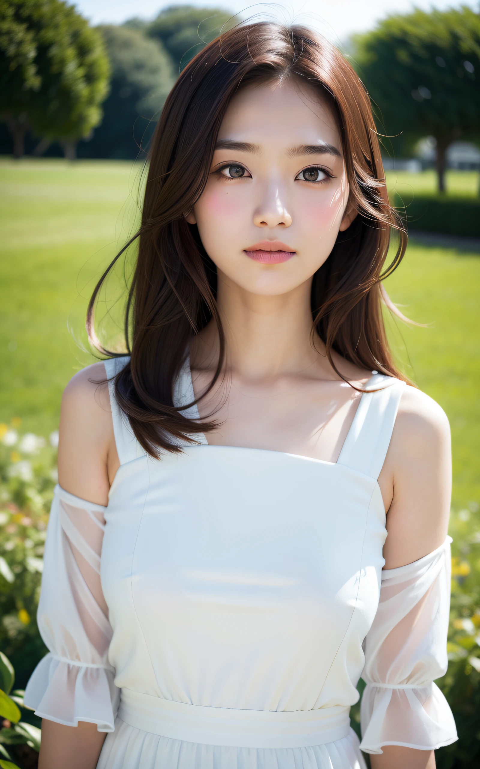 1girl in, A smile, (((tiny chest))), (((Bokeh))),depth of fields, cute face, Gaze towards the viewer, masterpiece, model shoot tyle, Full body portrait, sexy pose, ((8K 、RAW Photos、top-quality、masterpiece)、High Detail RAW Color Photo Professional Photo、(realisitic、Photorealism:1.37)、(top-quality)、(Best Shadows)、(The best illustrations)、超A high resolution、Very detailed CG unified with 8K wallpapers、physically-based renderingt、Cinematic lighting)、