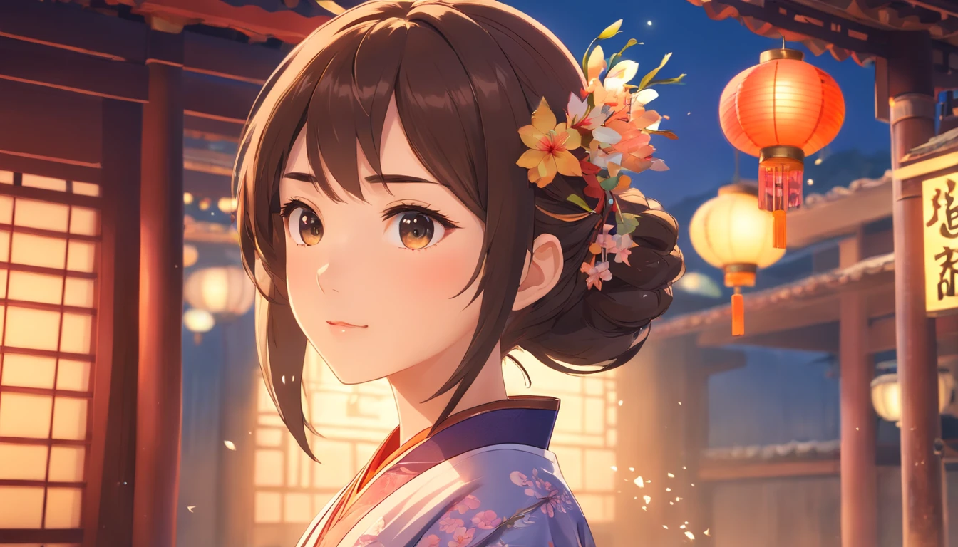 Best Quality, Masterpiece, High Resolution, 1girl, Hanfu, Tang Dynasty Costume, Small, Flat Chest, Collarbone, Off-the-Shoulder Exquisite Face, Realistic, Real People, (High Detail Skin: 1.4), SLR, Soft Light, High Quality, Photo, High Resolution, Background Bokeh, Vintage Street