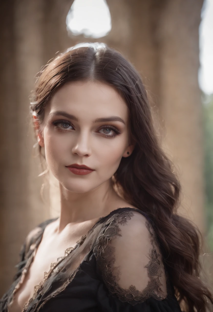 sexy gothic girl, (Canon EOS 5D Mark IV Camera, Famous for capturing vibrant colors and rich textures:1.2),upper body