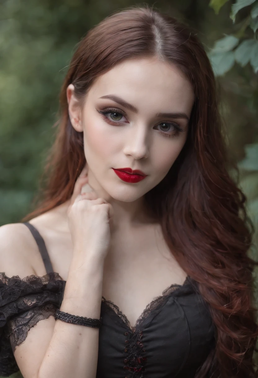 sexy gothic girl, (Canon EOS 5D Mark IV Camera, Famous for capturing vibrant colors and rich textures:1.2),upper body
