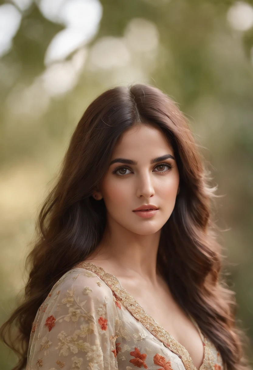 A beautiful woman ((Katrina kaif:1.2)) in (intricate Retro Vintage Boho Outfit)), ((sharp focus)), ((Nikon Z 85mm)), unparalleled masterpiece, ultra-realistic 8k photos, best quality, masterpiece, (photorealistic:1.2), (realistic:1.5), (hyperrealistic:1.2),(realistic human skin:1.6), (detailed clothes features), (High Quality: 1.2), Raw photo, (Perfect body shape), Uniform, Unobtrusive, masterpiece photographic real digital ultra-realistic hyper-detailed, high contrast , realistic, clean art, professional, colourful, rich deep colour, concept art, CGI winning award, UHD, HDR, 8K, RPG, UHD render, HDR render, 3D render cinema 4D