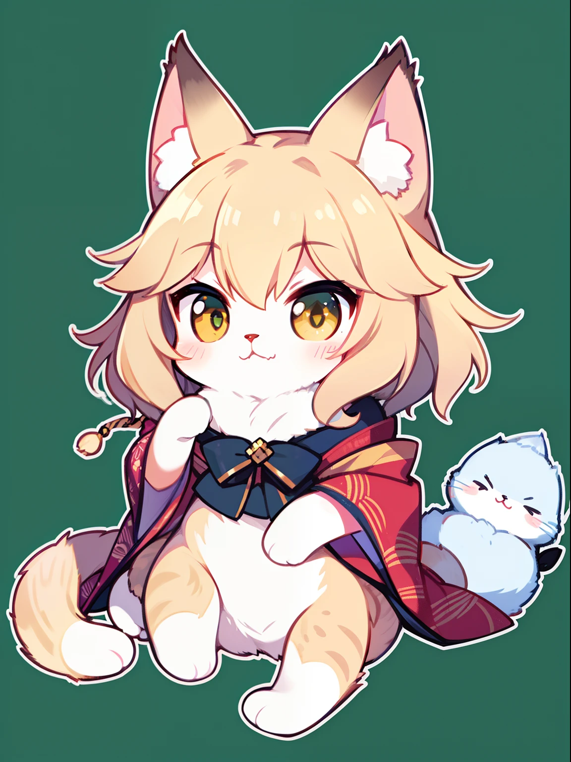 This super detailed adorable cat、topquality、hight resolution、intricate detials、Fantasy、Japanese cat, Manul, Siberian cat