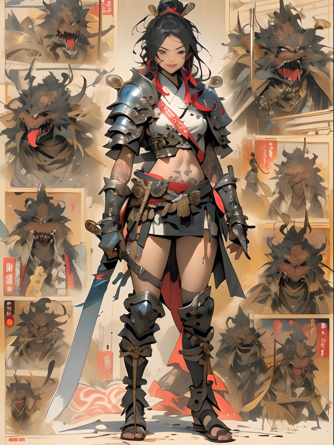 ((highest quality)),(ultra high resolution),(Super detailed),(detailed description),((best CG)),(best work of art),super precision art,amazing drawing art,(Fantasy art with precise details:1.5), (Female Devil:1.5),((studded bikini armor:1.3,thorn:1.3)),((disaster々new horn helm:1.7)),(colorful tattoo:1.4),(Big hammer:1.8), inflammation:1.6,Insanity:1.4,cruel:1.3,brutal:1.3,disaster:1.3