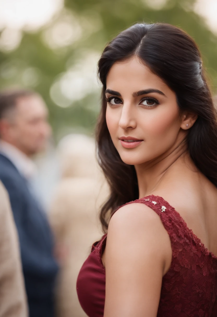 Cinematic portrait, ((medium close-up)), ((Katrina kaif:1.2)), facing the audience, (Reality :1.3), a woman looking into the camera, professional pilot, pilot costume, detailed beautiful faces, action shots, airport background, background blur, joyful atmosphere, daytime, photo realistic, CG, art station