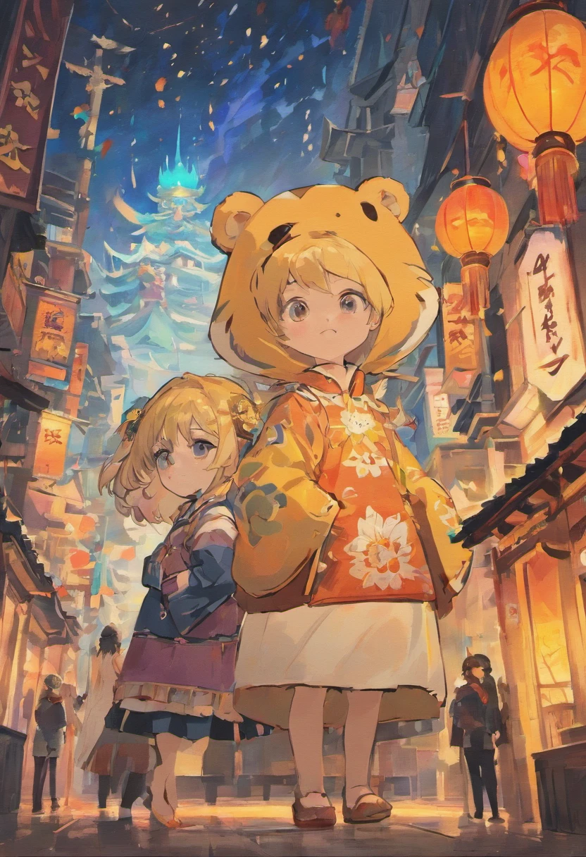 The content of the painting is conceived around the theme of Yiban bear,The design of the E-grade bear incorporates elements of Mid-Autumn Festival or anticipation of the new semester